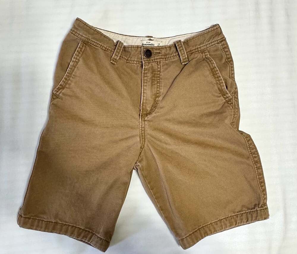 Abercrombie Kids Chino Shorts Size 14 Brown Cotton